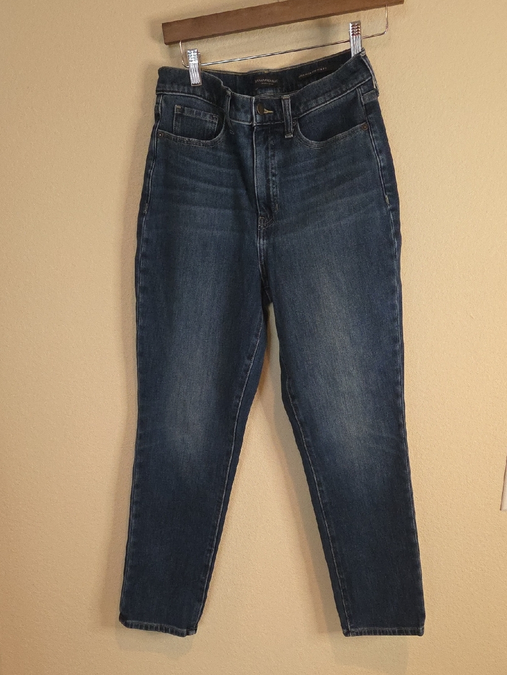 Banana Republic Dark Blue High-Rise Tapered Jeans